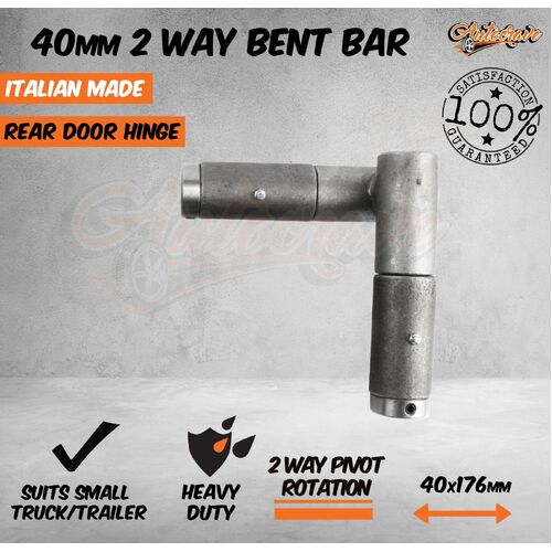 40mm Tailgate 2 Way Side Swing Bent Bar Rear Door Hinge Pivot Truck Trailer Ute