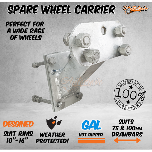 Spare Wheel Carrier Bracket Tyre Holder Trailer Part Caravan Boat