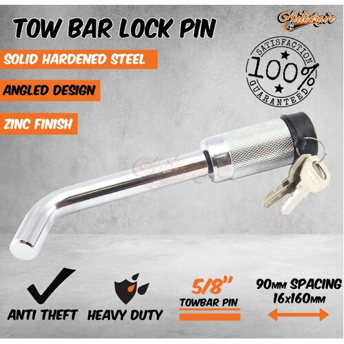 Hitch Pin Lock Security Tow Ball Bar L Type 5/8 Caravan Trailer Parts Anti Theft